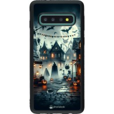 Samsung Galaxy S10 Case Hülle - Silikon schwarz Halloween Spukstadt
