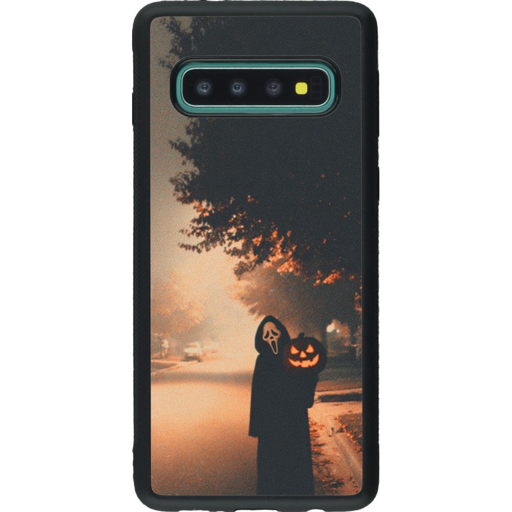 Coque Samsung Galaxy S10 - Silicone rigide noir Halloween 2025 Scream