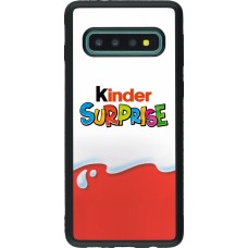 Coque Samsung Galaxy S10 - Silicone rigide noir Kinder Surprise