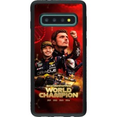 Coque Samsung Galaxy S10 - Silicone rigide noir Max Verstappen Champion 2023