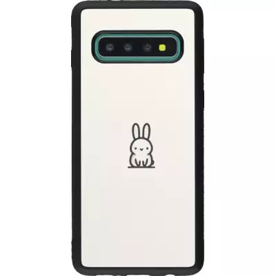 Samsung Galaxy S10 Case Hülle - Silikon schwarz Minimal Häschen Süße