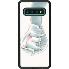 Coque Samsung Galaxy S10 - Silicone rigide noir Mom 1903