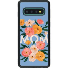 Coque Samsung Galaxy S10 - Silicone rigide noir Mom 2026 Flowers