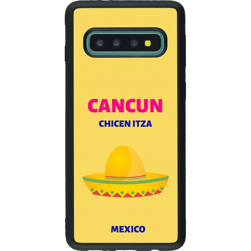 Samsung Galaxy S10 Case Hülle - Silikon schwarz Pop Summer Destination Cancun