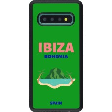 Coque Samsung Galaxy S10 - Silicone rigide noir Pop Summer Destination Ibiza