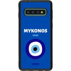Samsung Galaxy S10 Case Hülle - Silikon schwarz Pop Summer Destination Mykonos
