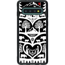Coque Samsung Galaxy S10 - Silicone rigide noir Poya Suisse 2 noir