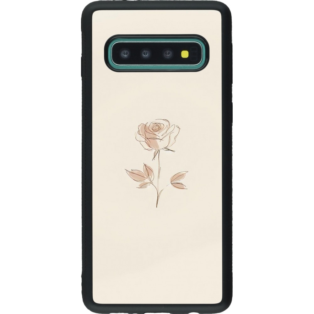 Samsung Galaxy S10 Case Hülle - Silikon schwarz Rosa Sand Minimalistisch