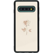 Samsung Galaxy S10 Case Hülle - Silikon schwarz Rosa Sand Minimalistisch