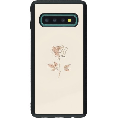 Samsung Galaxy S10 Case Hülle - Silikon schwarz Rosa Sand Minimalistisch