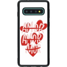 Coque Samsung Galaxy S10 - Silicone rigide noir Saint Valentines Day 26 Amor