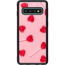 Samsung Galaxy S10 Case Hülle - Silikon schwarz Saint Valentines Day 26 Lollipop