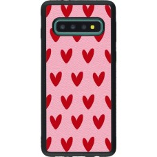 Coque Samsung Galaxy S10 - Silicone rigide noir Saint Valentines Day 26 Pattern heart