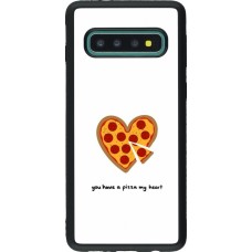 Samsung Galaxy S10 Case Hülle - Silikon schwarz Saint Valentines Day 26 You have my pizza heart