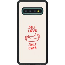 Coque Samsung Galaxy S10 - Silicone rigide noir Saint Valentines Day 26 Self love self care