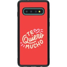Coque Samsung Galaxy S10 - Silicone rigide noir Saint Valentines Day 26 Te quiero mucho