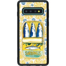 Samsung Galaxy S10 Case Hülle - Silikon schwarz Sardines in oil 2026