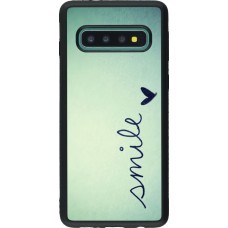 Coque Samsung Galaxy S10 - Silicone rigide noir Smile