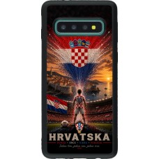 Samsung Galaxy S10 Case Hülle - Silikon schwarz Fussball Kroatien splash 2026