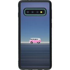 Coque Samsung Galaxy S10 - Silicone rigide noir Spring 23 pink bus