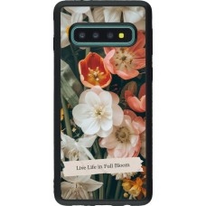 Coque Samsung Galaxy S10 - Silicone rigide noir Full Bloom Spring 2026