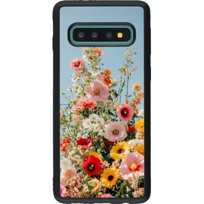 Coque Samsung Galaxy S10 - Silicone rigide noir Spring flowers 2026