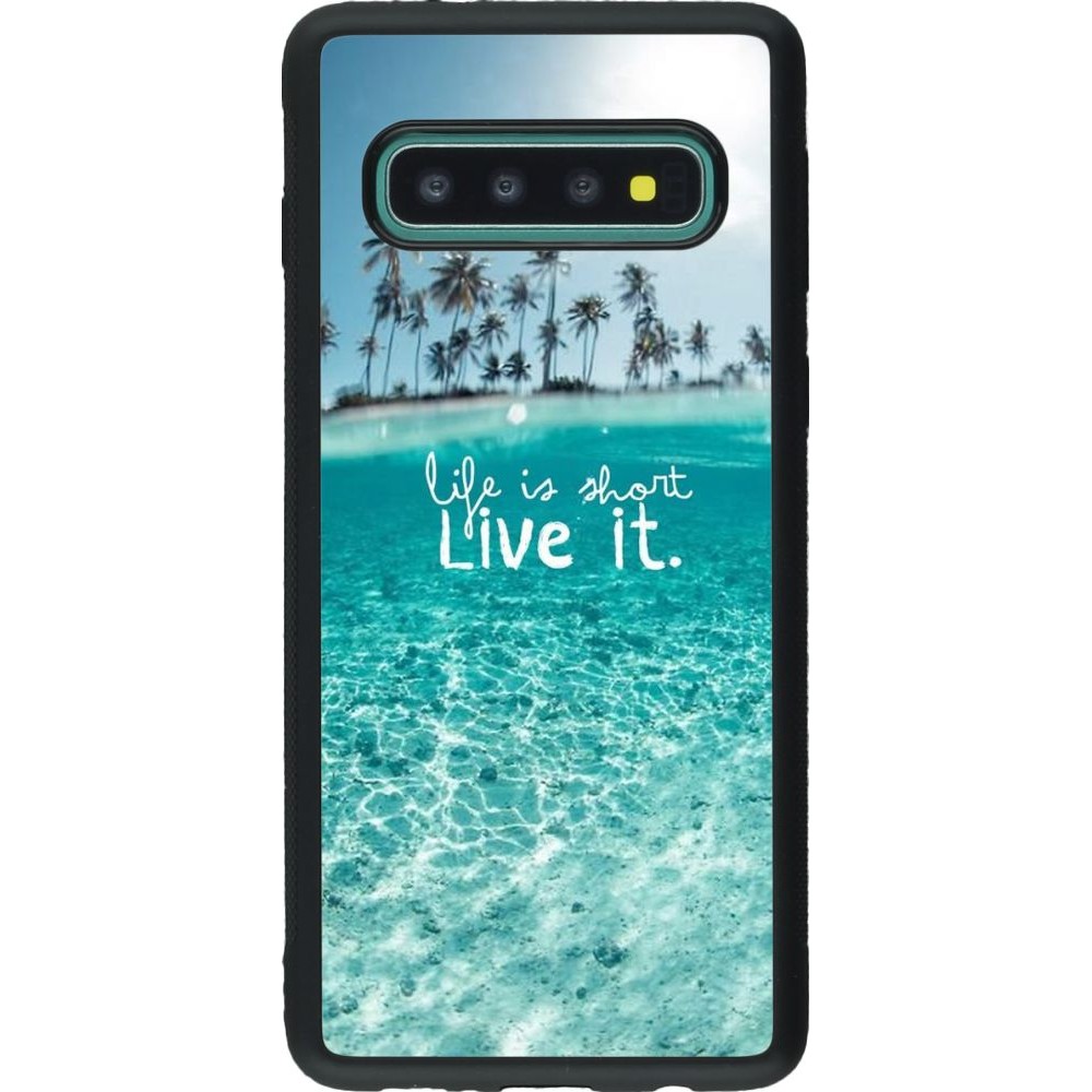 Coque Samsung Galaxy S10 - Silicone rigide noir Summer 18 24