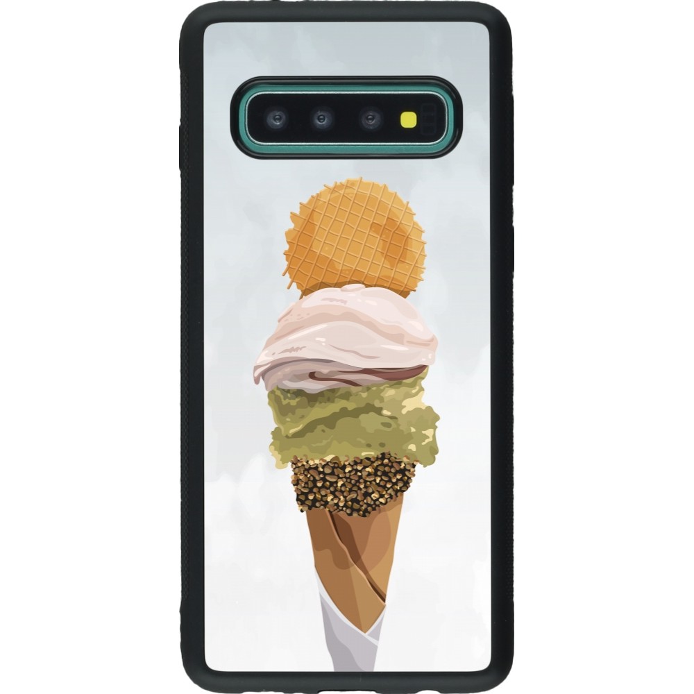 Coque Samsung Galaxy S10 - Silicone rigide noir Summer 2025 Cornet