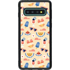 Samsung Galaxy S10 Case Hülle - Silikon schwarz Pattern Summer 2026
