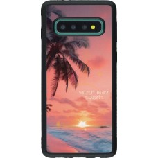 Coque Samsung Galaxy S10 - Silicone rigide noir Watch more sunsets Summer 2026