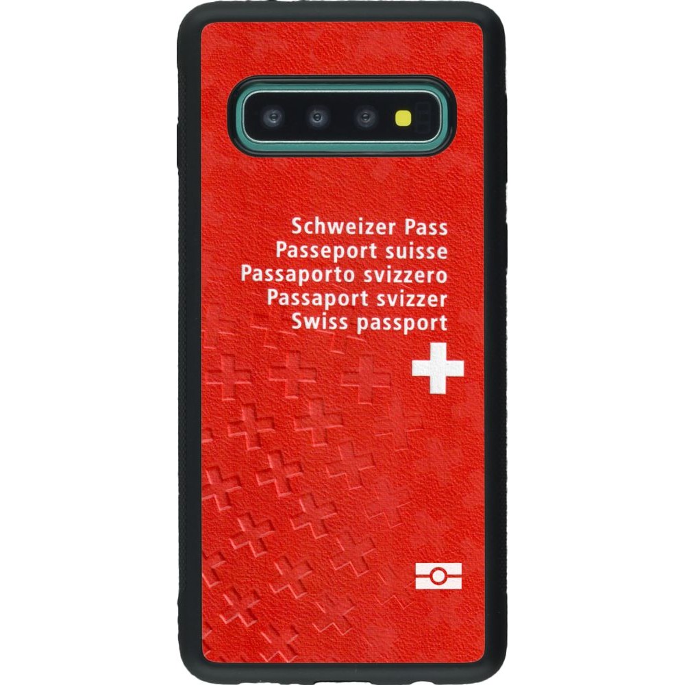 Hülle Samsung Galaxy S10 - Silikon schwarz Swiss Passport