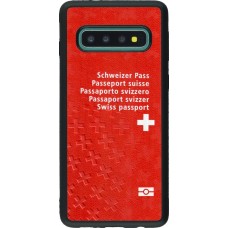 Hülle Samsung Galaxy S10 - Silikon schwarz Swiss Passport