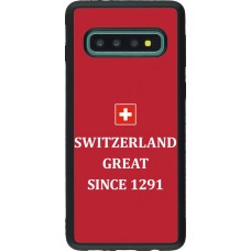 Samsung Galaxy S10 Case Hülle - Silikon schwarz Switzerland Great Since 1291