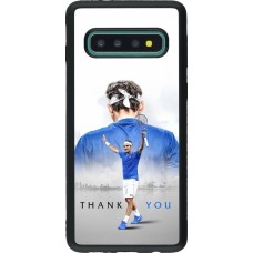Coque Samsung Galaxy S10 - Silicone rigide noir Thank you Roger