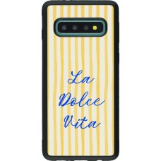 Coque Samsung Galaxy S10 - Silicone rigide noir The good life 2026