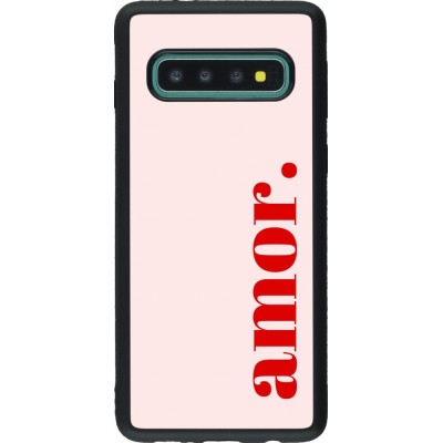 Samsung Galaxy S10 Case Hülle - Silikon schwarz Valentine 2024 amor