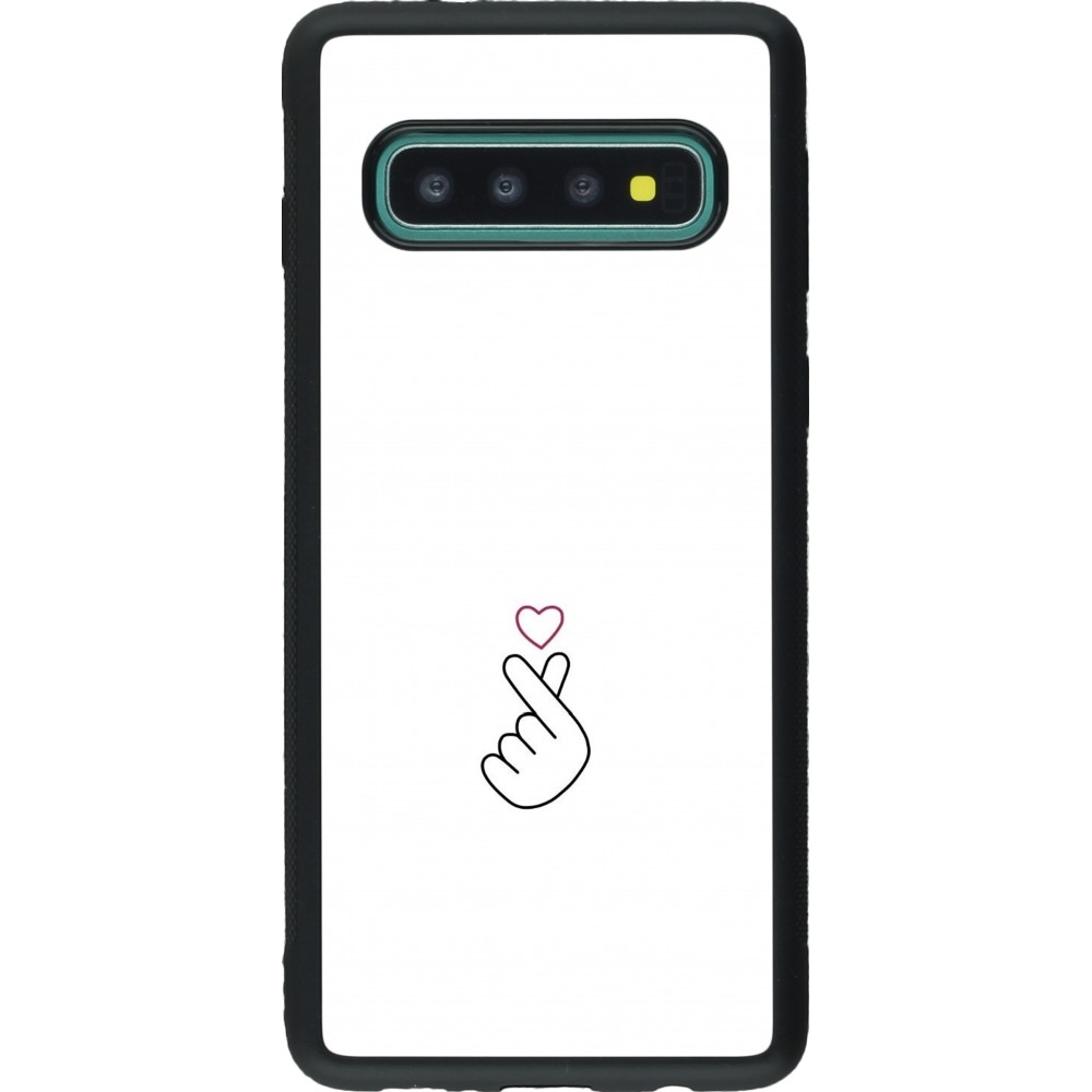 Samsung Galaxy S10 Case Hülle - Silikon schwarz Valentine 2024 heart by Millennials