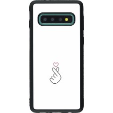 Samsung Galaxy S10 Case Hülle - Silikon schwarz Valentine 2024 heart by Millennials