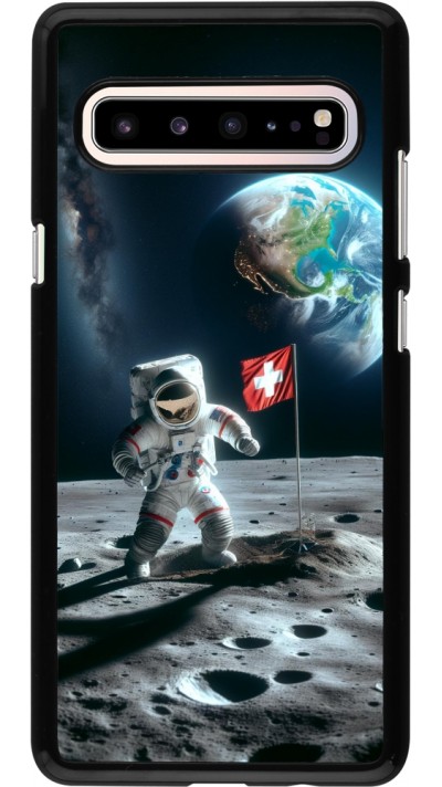 Samsung Galaxy S10 5G Case Hülle - Astro Schweiz auf dem Mond