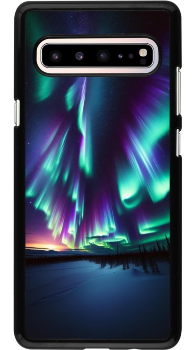 Coque Samsung Galaxy S10 5G - Aurore Boréale Étincelante