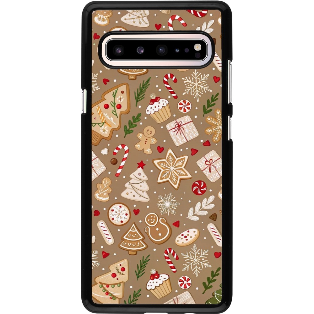 Coque Samsung Galaxy S10 5G - Christmas 25 Pattern Ginger Cookie