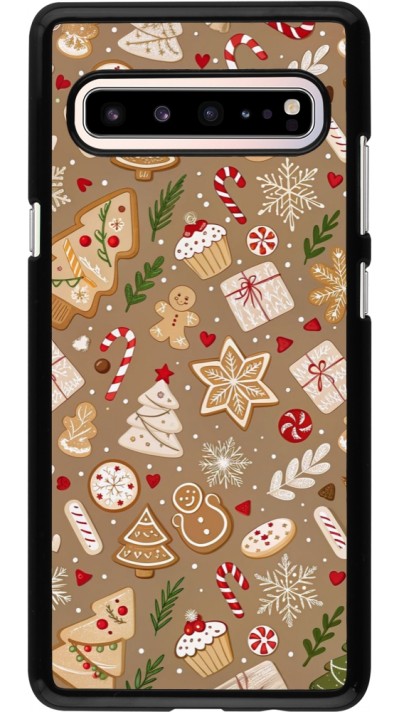 Coque Samsung Galaxy S10 5G - Christmas 25 Pattern Ginger Cookie