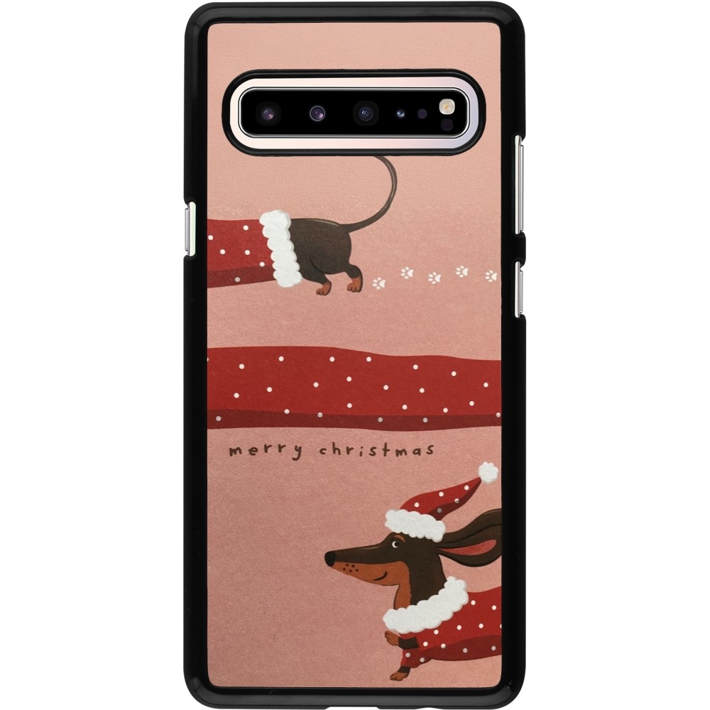 Coque Samsung Galaxy S10 5G - Christmas 25 Teckel Merry Xmas