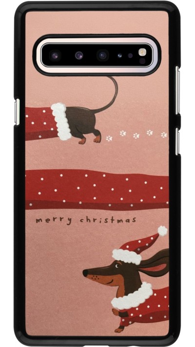 Coque Samsung Galaxy S10 5G - Christmas 25 Teckel Merry Xmas