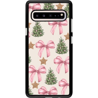 Samsung Galaxy S10 5G Case Hülle - Christmas 25 Vintage Ribbons