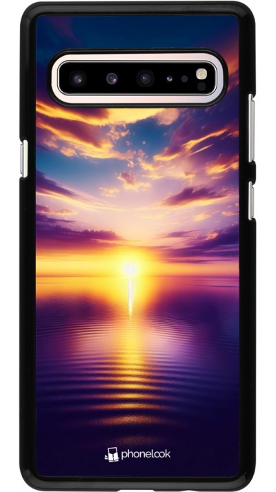 Coque Samsung Galaxy S10 5G - Coucher soleil jaune violet