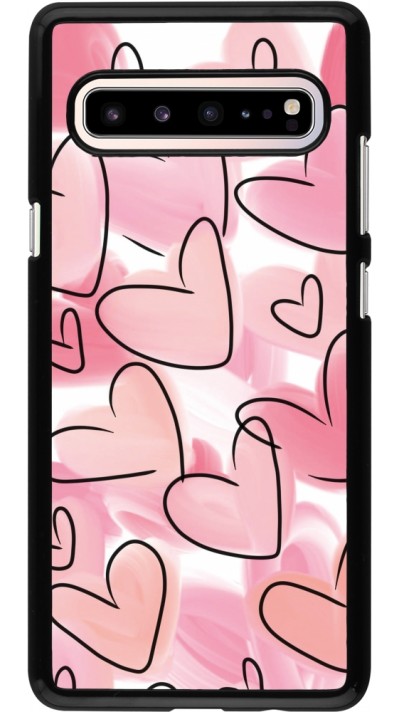 Coque Samsung Galaxy S10 5G - Easter 2023 pink hearts