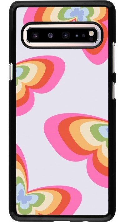 Samsung Galaxy S10 5G Case Hülle - Easter 2024 rainbow butterflies