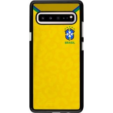 Coque Samsung Galaxy S10 5G - Maillot de football Brésil 2022 personnalisable