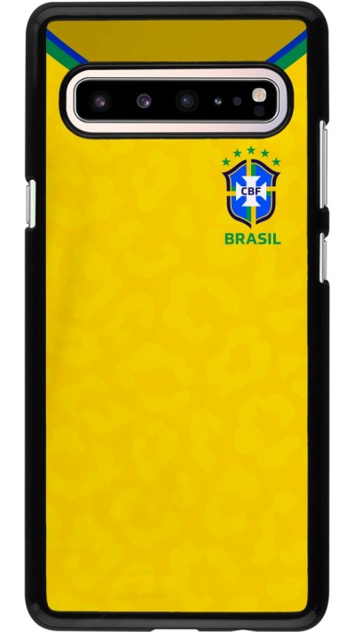 Coque Samsung Galaxy S10 5G - Maillot de football Brésil 2022 personnalisable